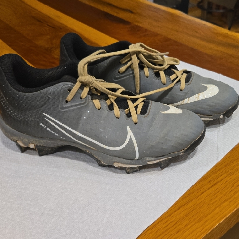 Nike Black and Gold Softball Cleats